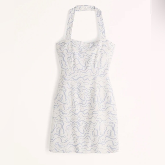 Abercrombie Halter Linen Mini Dress - Size: L - Picture 4 of 4